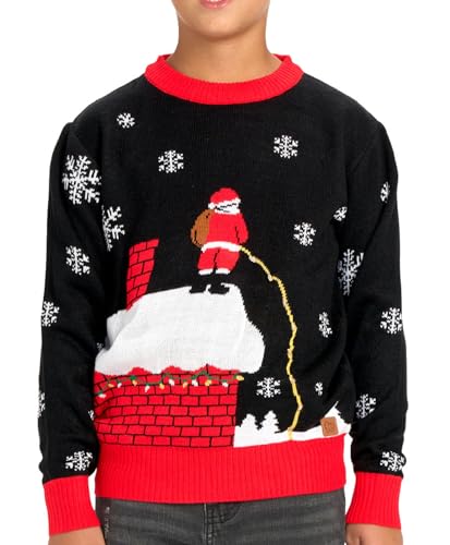 Tipsy Elves Christmas Kids Leaky Roof Ugly Christmas Sweater Size X-Small