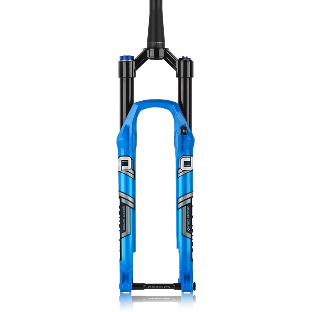 Zawieszony widelec do roweru górskiego, 27,5/29 cala, BOOST MTB Air Thru Axle 15 x 110 mm, regulowane odbicie 1-1/2, zwężany przód 120 mm ręczny/zdalny blokada, niebieski (ręczny, 60 cm)