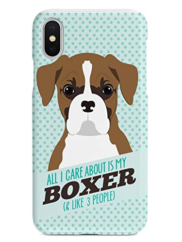 Inspired Cases - Compatible with iPhone Xs Max Case - 3D Textured Protective Phone Case for Apple iPhone Xs Max - All I Care About is My Boxer