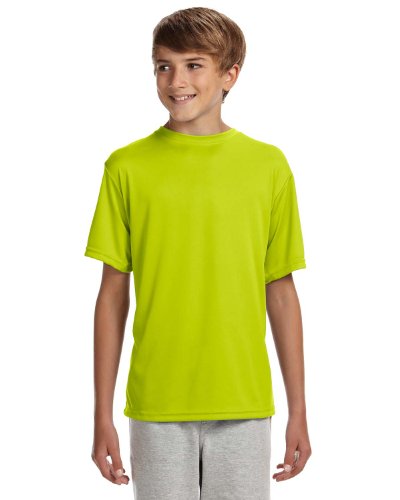 A4 Big Boys' Moisture Wicking Performance Interlock T-Shirt
