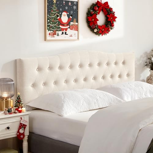 Huatean Home Tufted Upholstered Headboard Queen Size,...