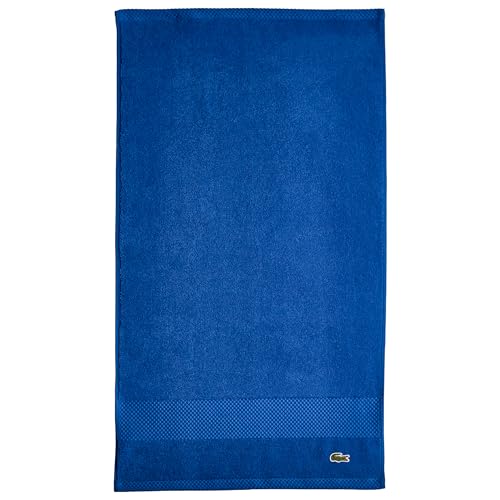 Lacoste Heritage - Toalla de Manos de algodón Supima, Azul Surf, 16 x 30 Pulgadas