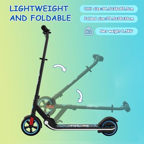 RCB Electric Scooter for Kids, 150W Motor - Max 9.94mph - Colorful LED Lights - Foldable - LED Display,Kids E Scooter for Age 6-12 - Image 8