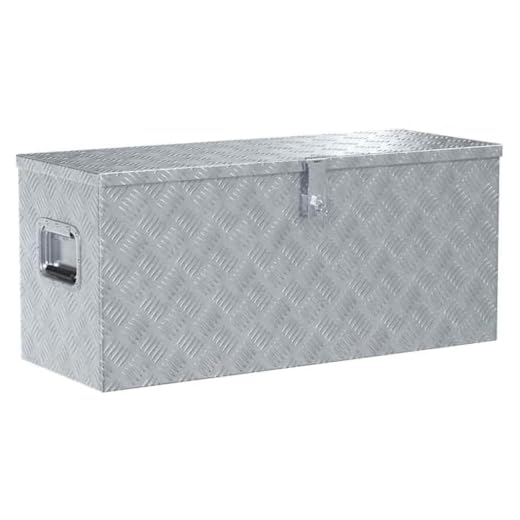 vidaXL Aluminiumkiste 90,5x35x40cm Alu Box Koffer Werkzeugbox Transportkiste