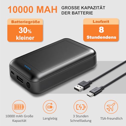 seenlast seenlast Beheizbare Weste, Heizweste Herren mit powerbank 10000 mAh, Weste Beheizbar Thermoweste Wärmeweste Herren Damen mit 3 Stufen Temperatur, 4 Heizzone, Maschinenwaschbar - Funktionsansicht 5 | TV | Video | Foto