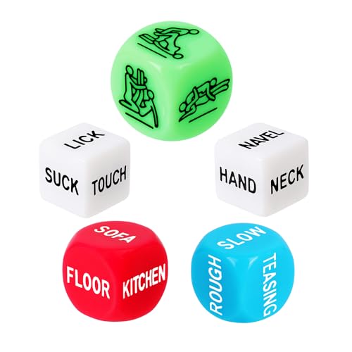 Romantic Naughty Dice Set for Adults Games Date Night Dice Couples Gift Fun Night Dating Games for Adult Love Dice Valentines Day Gifts for Her Him Men Women Anniversary Couples 2CFT2