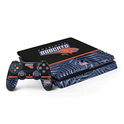 Skinit Decal Gaming Skin for PS4 Slim Bundle - Officially Licensed NBA Charlotte Bobcats Retro Palms Design
