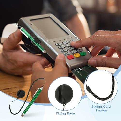 Stylo capacitif anti perte avec cordelette PATIKIL pour écran de point de vente