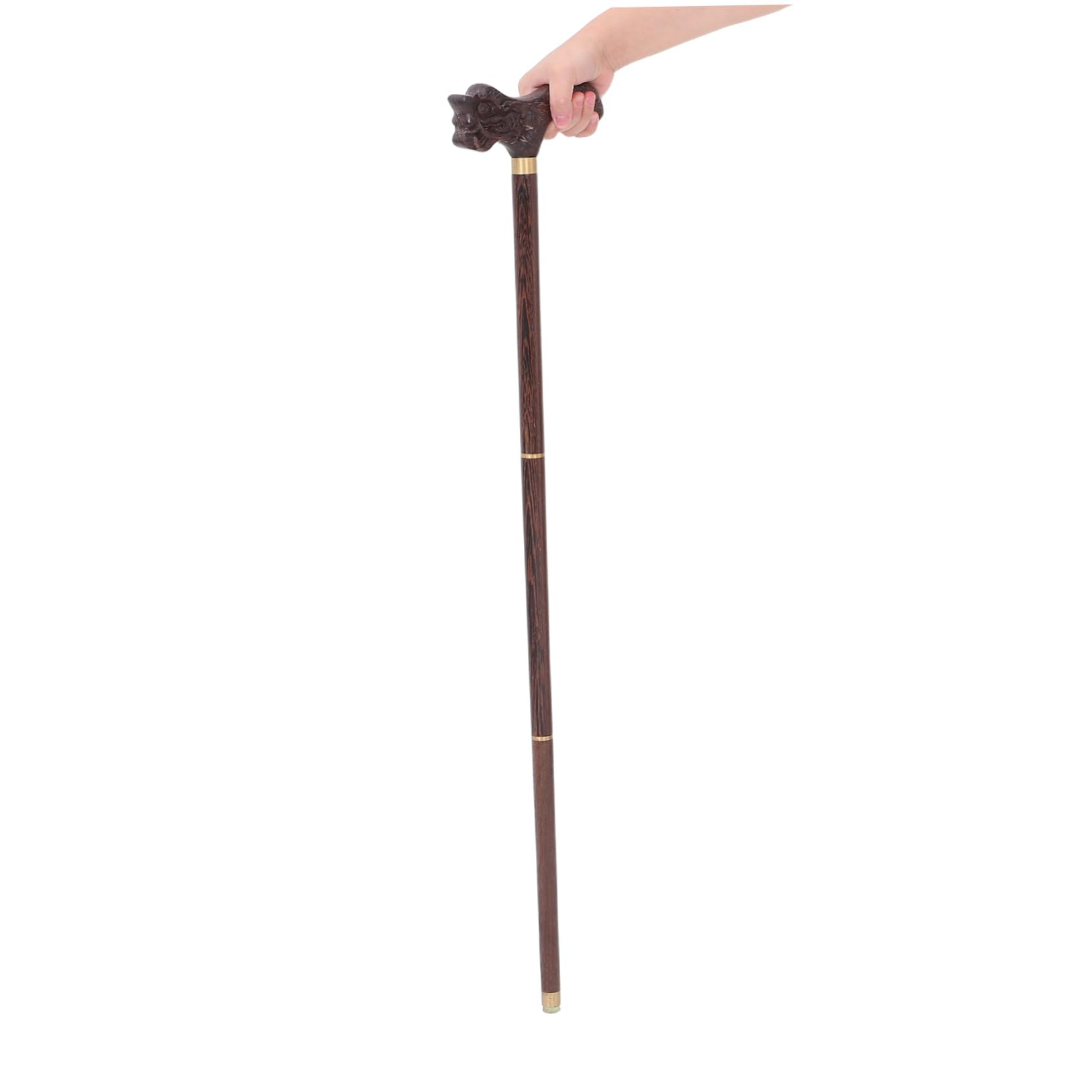 Bastón de Madera Maciza de Tres Secciones, Soporte Ligero