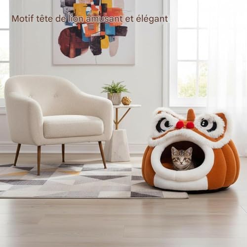 Tunnel Maison Confortable et chaud style lion avec couchage isolant chat - 8