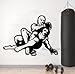 New Stock MMA Fight Fighters Decalcomania della parete del vinile Arti Sport marziali Adesivi Camera marziale Murale Interior Wall Decor Wallpaper57cm x 42cm