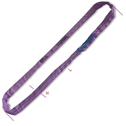 Beta 81700020 Model 8170 SV2 - L1 Round Sling, Purple, 1t High-tenacity, Polyester Belt, 1 m Length, 1000 kg