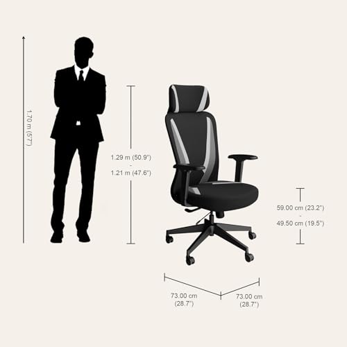 Image of Interio by Godrej Camo High Back Fabric Ergonomic Gaming Chair (Black Mint) 1-Year Warranty, 3D Armrest, Adjustable Lumbar and Height