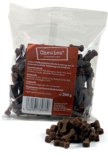 Produktbild von Chewies Wildknöchelchen Wild Hundesnack - 200 g