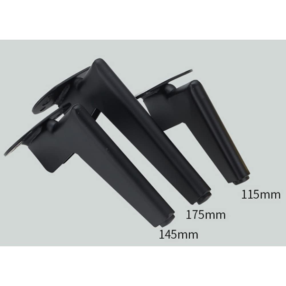 Ironalita Juego De 4 Patas De Horquilla De 20 Pulgadas Para Muebles, Patas De Mesa De Metal Industrial Resistente Con Hierro Sólido Negro De 3/8 Pulgadas, Patas De Horquilla Para Café