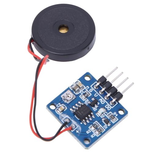 Sunicon Vibration Switch Sensor Module, 5.0V DC AD DO Piezoelectric Vibration Tapping Sensor Module Vibration Switch Alarm Sensor Module