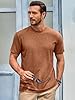 Runcati Men's T-Shirt Crew Neck Short Sleeve Summer Tops Regular Fit Sport Fitness Functional Shirt Plain Basic Undershirt Business Shirts, brown, XXL #2