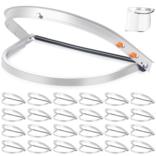 Zonon 24 Pcs Aluminum Face Shield Adapter for Grinding Cutting, White
