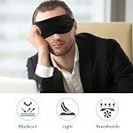 2 PCS Black Satin Sleep Masks, Adjustable Silk Eye Mask for Sleeping, Blind Folds Soft Breathable Blindfold for Adults Couples Play Party Games Airplane Travel Essentials Eye Covers Patches Night Mask - Image 5