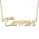 GR35Z9 Carmen Name Necklace Gift for Her His Friend Fans Birthday Wedding Christmas Party