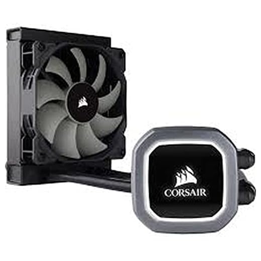 Corsair Hydro H60 Liquid CPU Cooler (120mm Radiator, Single 120mm PWM Fan, RGB-LED Pump Head) Black