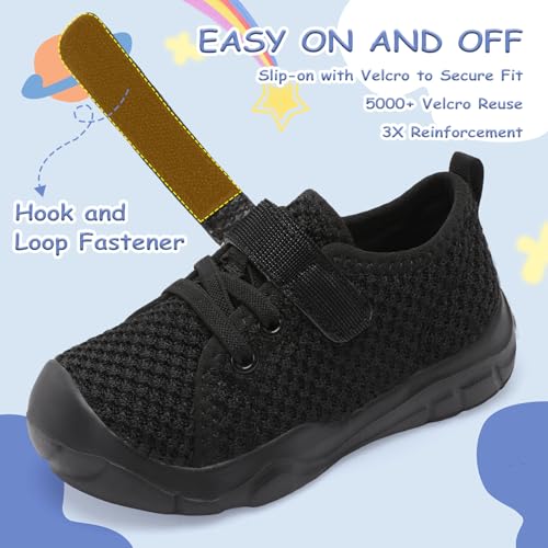 Scurtain Toddler Shoes Kids Girls Boys Tennis Shoes Breathable Slip on Toddler Sneakers Kids Sneakers4