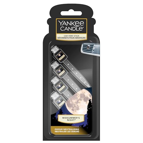 Yankee Candle Vent Sticks Car Air Fresheners | Midsummer's Night | 12 Count | Attaches to Vehicle Air Vents