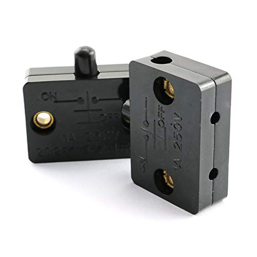 Ruiling 2-Pack Lamp Switch For Cabinet Wardrobe Drawers Light,Open On Close Off Ultrathin Touch Switches (Black) #TOP1