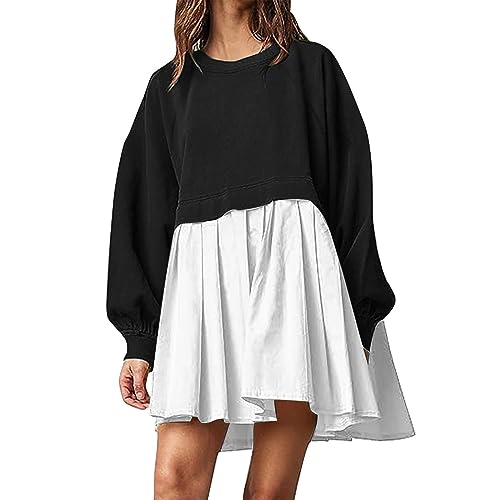 Robe sweat-shirt surdimensionnée mode femme coupe longue décontractée