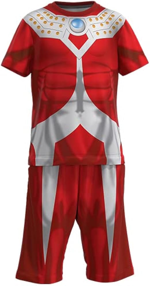 Amazon ウルトラ タロウ 服 変身スーツ キッズ Tシャツ なりきり 上下セット 半袖 子供服 夏服 男の子 短パンド ままごと ごっこ遊び おもちゃ