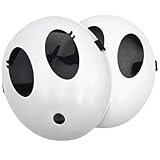 2Pcs White Shy Guy Mask Men and Women Full Face Halloween Cosplay Mask Parties (Shy Guy Mask, One size)