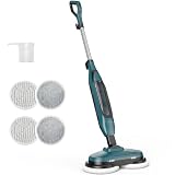 NEWBULIG Steam Mop, All-in-One Steam Mops for Floor Cleaning with Rapid Re-heat, Self-Standing Floor Steamer, 4 Rotating Scrub Pads, 2 LED Headlights, for Hardwood Floors & Tile