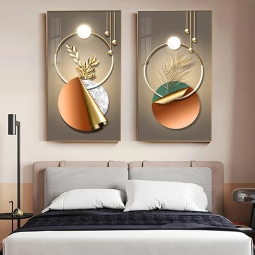 Décoration murale pour salon moderne avec ces peintures d'art triptyque