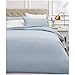 Produktbild AmazonBasics - Bettwäsche-Set, Fadendichte 400, Baumwollsatin, 200 x 200 cm und zwei Kissenbezügen, 50 x 80 cm, Rauchblau