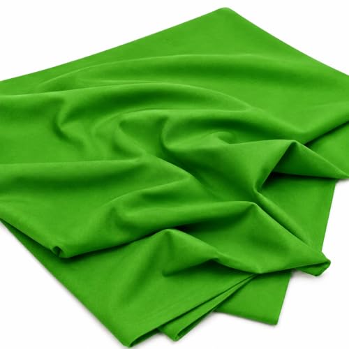 Image of M Fabrics Cotton Plain Solid Lining 2by1 Soft 36 inch Width for Blouse, Petticoat, Kurtis, Tailoring & Boutique Use | Pack of 2 Meters - Grass Green
