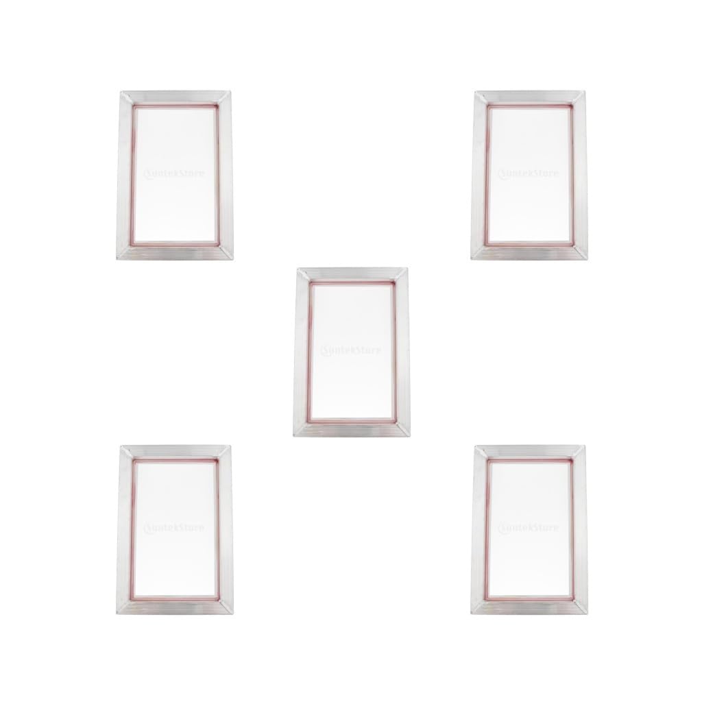 Adoorniequea 5 Set 27x36 Aluminum Frame Size - 90 White Mesh Silk Screen Printing Screens