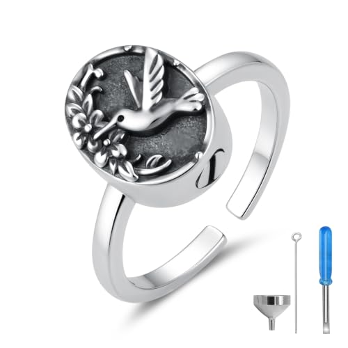 Urn Ring for Ashes Hummingbird