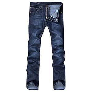 Men’s Classic Relaxed Fit Jean Lightweight Straight Leg Washed Denim Jeans Retro Distressed Loose Fit Jean Pants