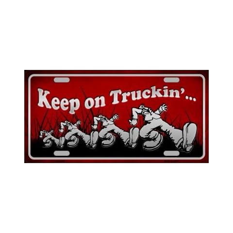 Keep On Trucking Novelty Metal License Plate Tag LP-8764 Cover
