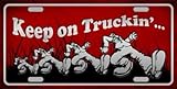 Keep On Trucking Novelty Metal License Plate Tag LP-8764