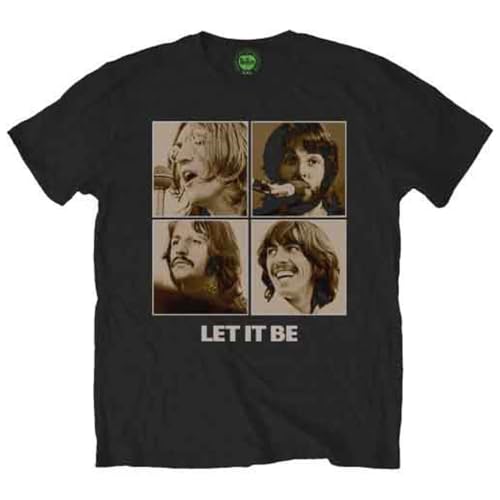 Rock Off officially licensed products The Beatles Let It Be Sepia T Shirt M Black