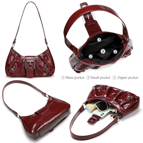 Bolso de hombro mujer tipo clutch con asa y cierre miniatura 5