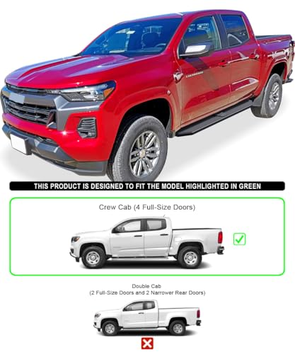 Estribos de Acero Inoxidable Negro para Chevy Colorado 2015-2026 miniatura 2