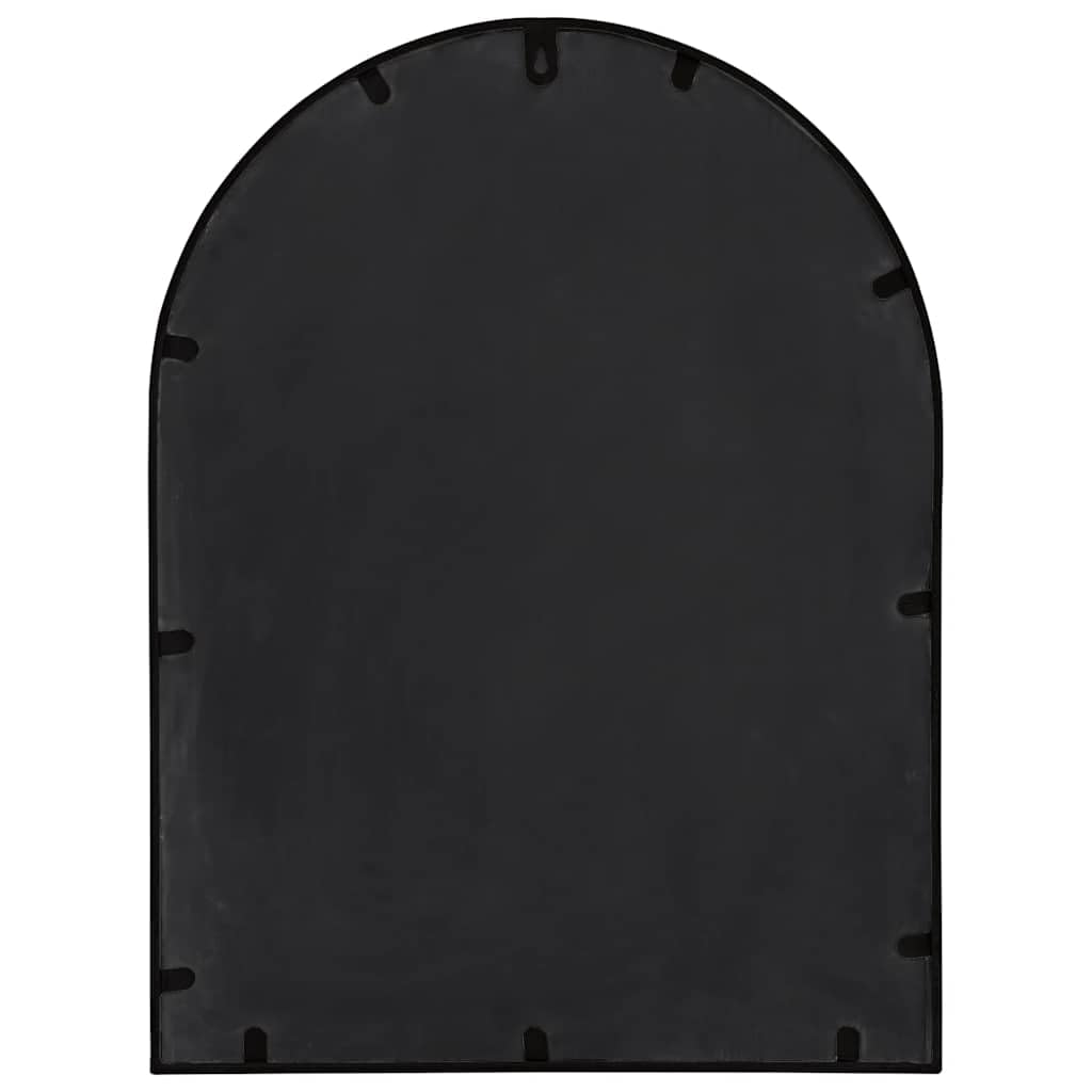 Miroir de jardin décoratif en fer effet rouille - 60 x 45 cm - Pour extérieur - Design antique - Réfléchit la lumière et rend le jardin plus grand, avec trou pré-percé