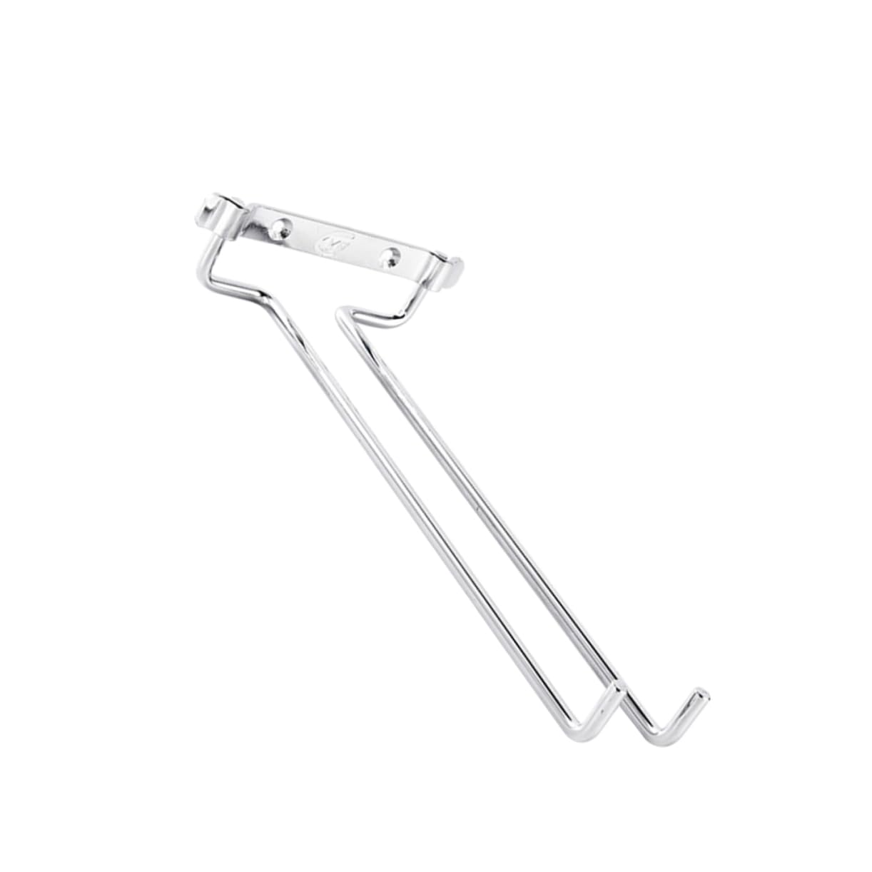 CIYODO Hanging Wine Holder Single Row Goblet Rack for Upside Down Display Wine Cup Shelf for Home Bar Restaurant Silver Finish