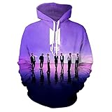 BIDSNUAS Women's Hoodies 3D Printed Unisex Sweatshirts Men's Pullover Hoodies 1-Small