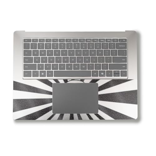 Image of Glossy Glitter Laptop Skin Compatible with Alienware M18 R2 (2024) - Star Rays - Premium 3M Vinyl Protective Wrap Decal Cover - Easy to Apply | Crafted in The USA by MightySkins