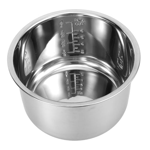 Hemobllo Olla Interior de Acero Inoxidable para Olla Eléctrica Antiadherente Resistente y Multifunción para Cocina y Vapor