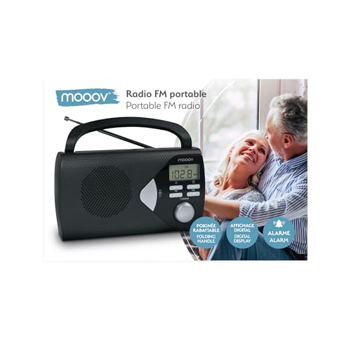 Radio portable facile d'utilisation pour seniors avec alarme