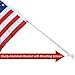Grace Alley Flag Pole Kit 6 Ft Flagpole with Embroidered American Flag - Embroidered Stars & Stitched Stripes, White Aluminum Rust Free & Tangle Free Wind Resistant Pole and Sturdy White Bracket